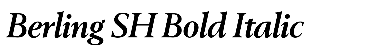 Berling SH Bold Italic